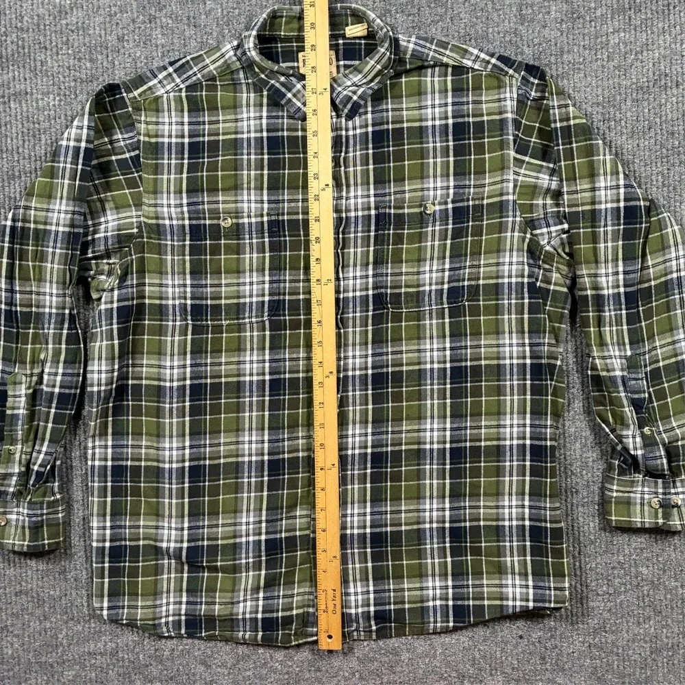 Red‎ Head Mens Button Up Shirt Size XL Green Plaid 100% Cotton Long Sleeve